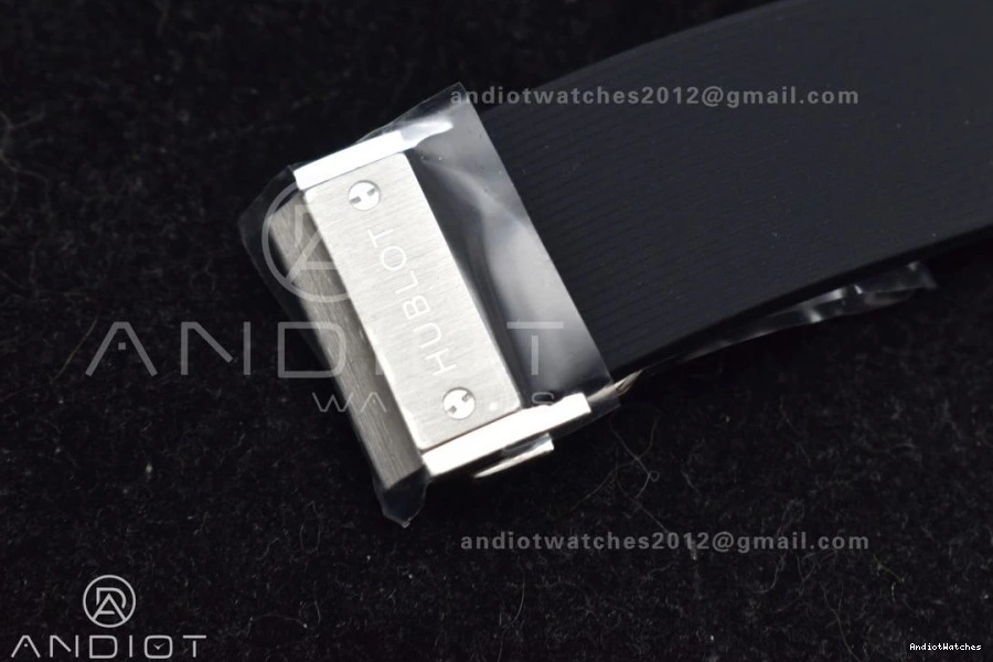 Dial HBF Black 45mm A Black Edition 588 Fusion RG Strap 1:1 on Bold Gummy Best 0414